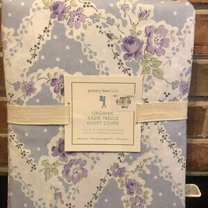 Pottery Barn Kids Organic Sadie Trellis Duvet Cover Full-Queen Cottage Organic C
